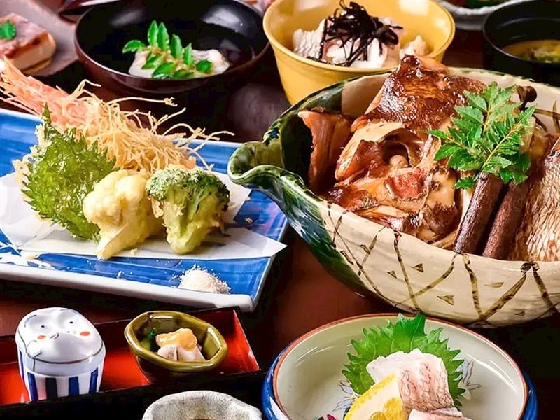 糸島旬魚会食コースのお料理（イメージ）